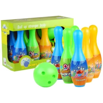 Zestaw bowlingowy dla dzieci z 6 kolorowymi kręglami i kulą