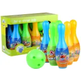 Zestaw bowlingowy dla dzieci z 6 kolorowymi kręglami i kulą