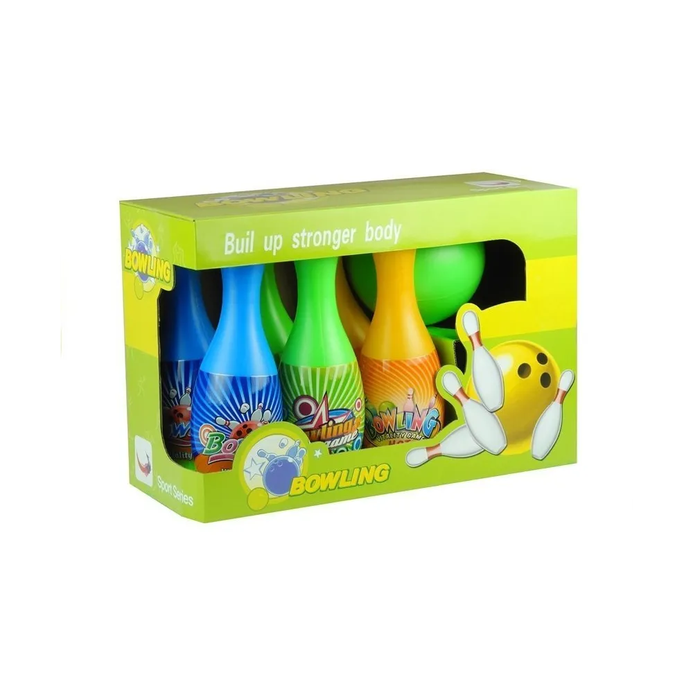 Bezpieczny i kolorowy zestaw do kręgli wspierający rozwój motoryki