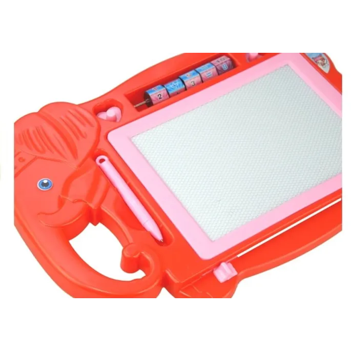 Znikopis Słoń Tablica Magnetyczna Pieczątki Czerw.