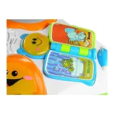 stolik edukacyjny dla niemowląt z książeczką i lusterkiem