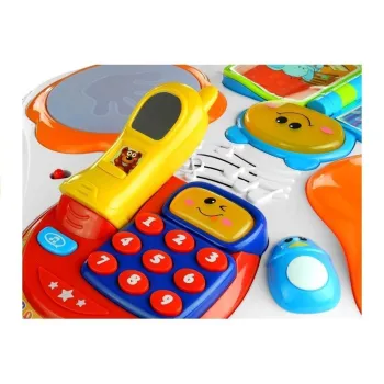 kolorowy stolik z bębenkiem i panelem przycisków dla dzieci