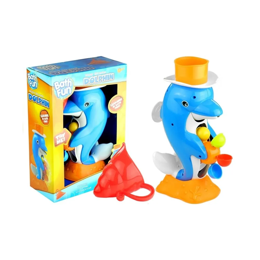 Interaktywna zabawka delfin z kołowrotkiem do kąpieli w wannie