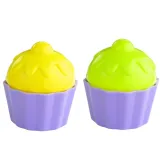 Komplet naczyń oraz słodkości w pastelowych barwach dla dzieci