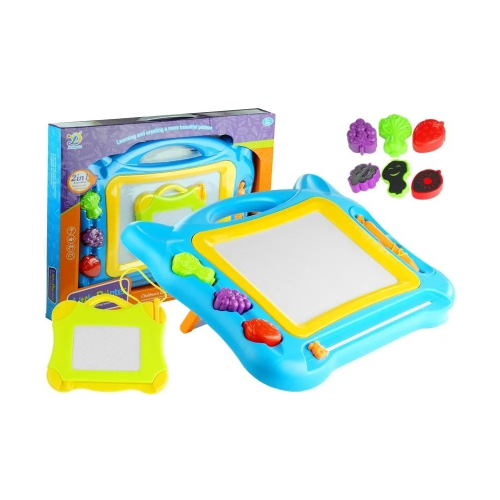 Duży Znikopis Tablica Magnetyczna Stempelki 2w1