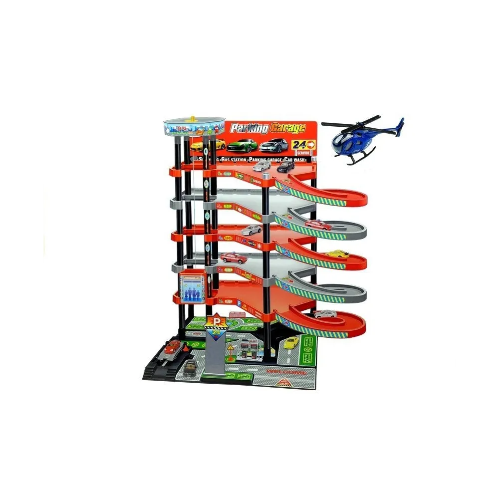 Zestaw pięciopoziomowy parking i pojazdy edukacyjne dla maluchów