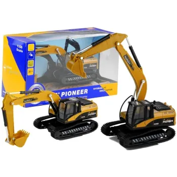 Zabawka koparka frykcyjna z efektami świetlnymi i dźwiękowymi w skali 1:50