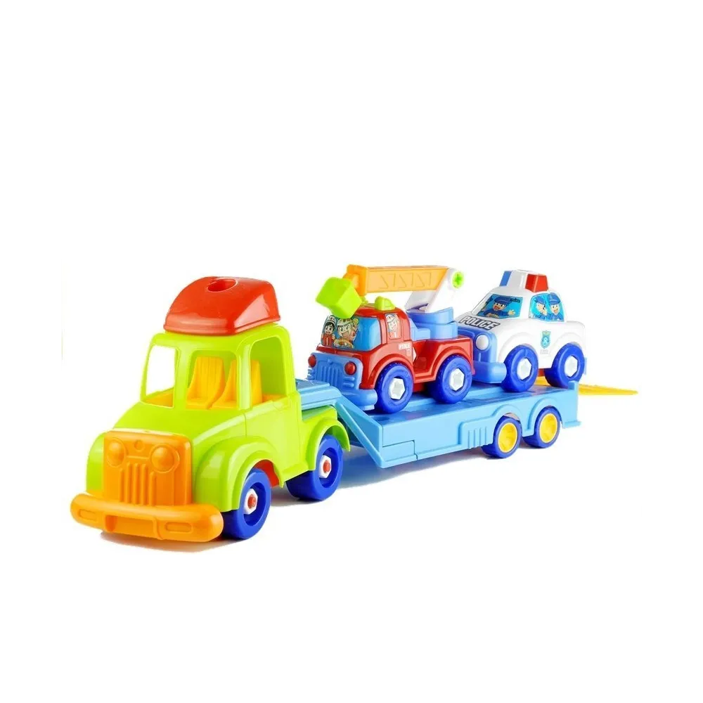 Zabawka edukacyjna laweta z samochodami i figurkami ratunkowymi