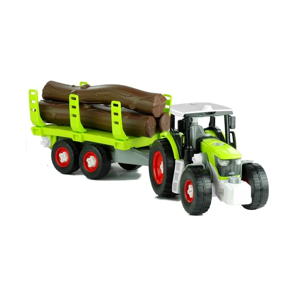 Plastikowy traktor z akcesoriami i śrubokrętem do zabawy