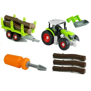 Zabawka dla małego majsterkowicza – traktor z drewnem