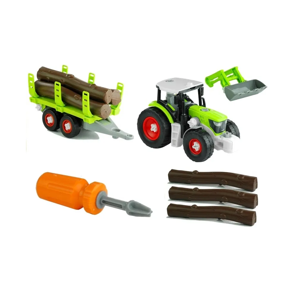 Zabawka dla małego majsterkowicza – traktor z drewnem