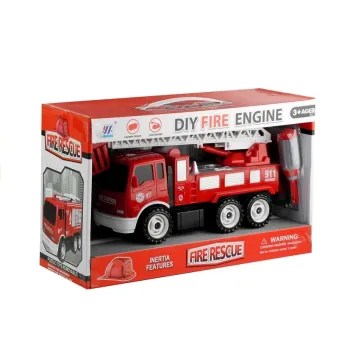 Wóz strażacki zabawka do skręcania dla przedszkolaka od 3 lat