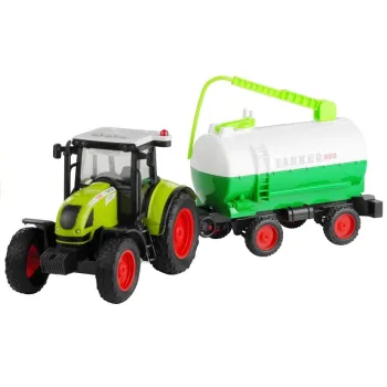 Traktor z Przyczepą Cysterna Dźwięki Napęd 37,5 cm