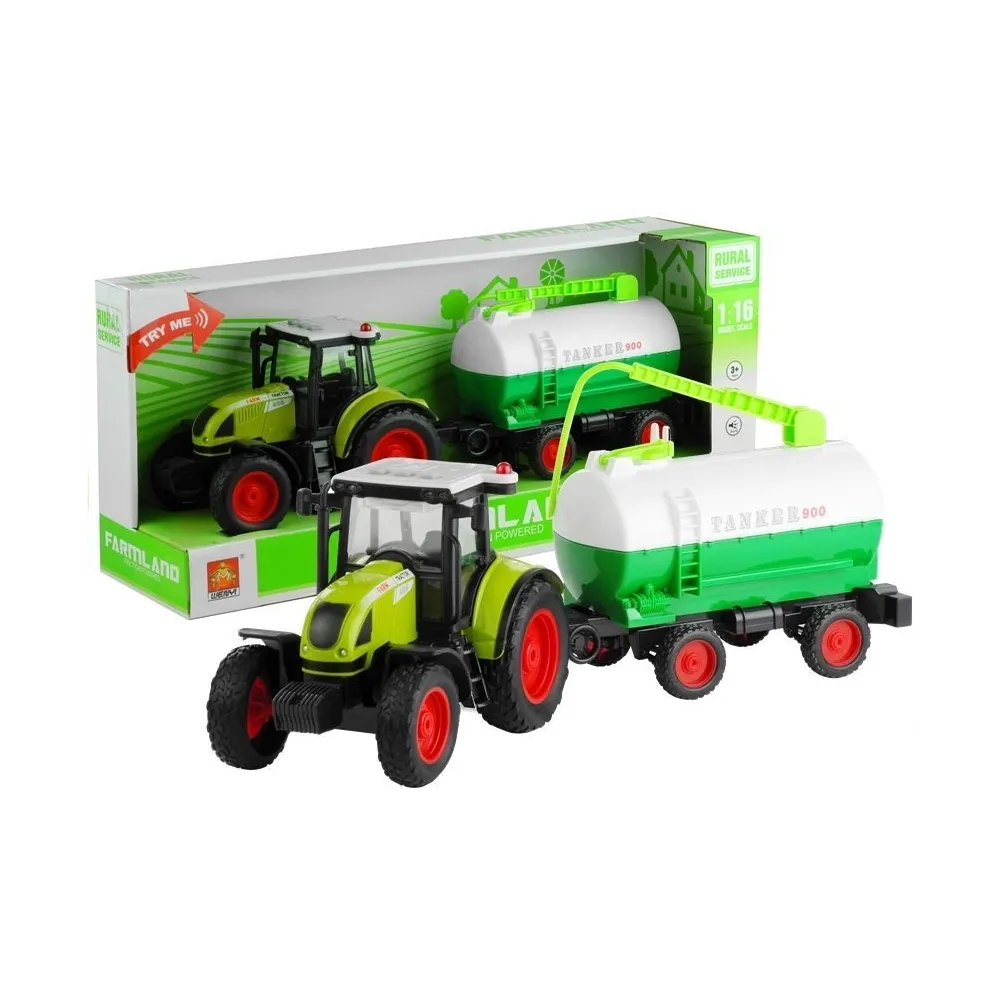 Zabawka traktor z przyczepą cysterna – idealny prezent dla małego rolnika