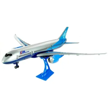 Zabawka samolot granatowy 69 cm z detalami kabiny i zdobieniami AIR SUPER