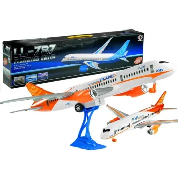 Model samolotu pasażerskiego zabawka na podstawce 65 cm