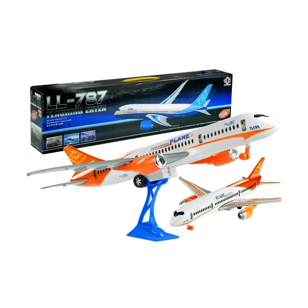 Model samolotu pasażerskiego zabawka na podstawce 65 cm