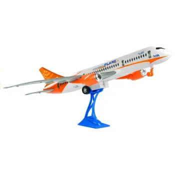 Samolot Pasażerski Biały Friction Podstawka 65 cm