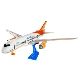 Realistyczny model samolotu dla dzieci z pomarańczowymi akcentami