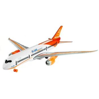 Plastikowy samolot zabawka z podstawą do ekspozycji