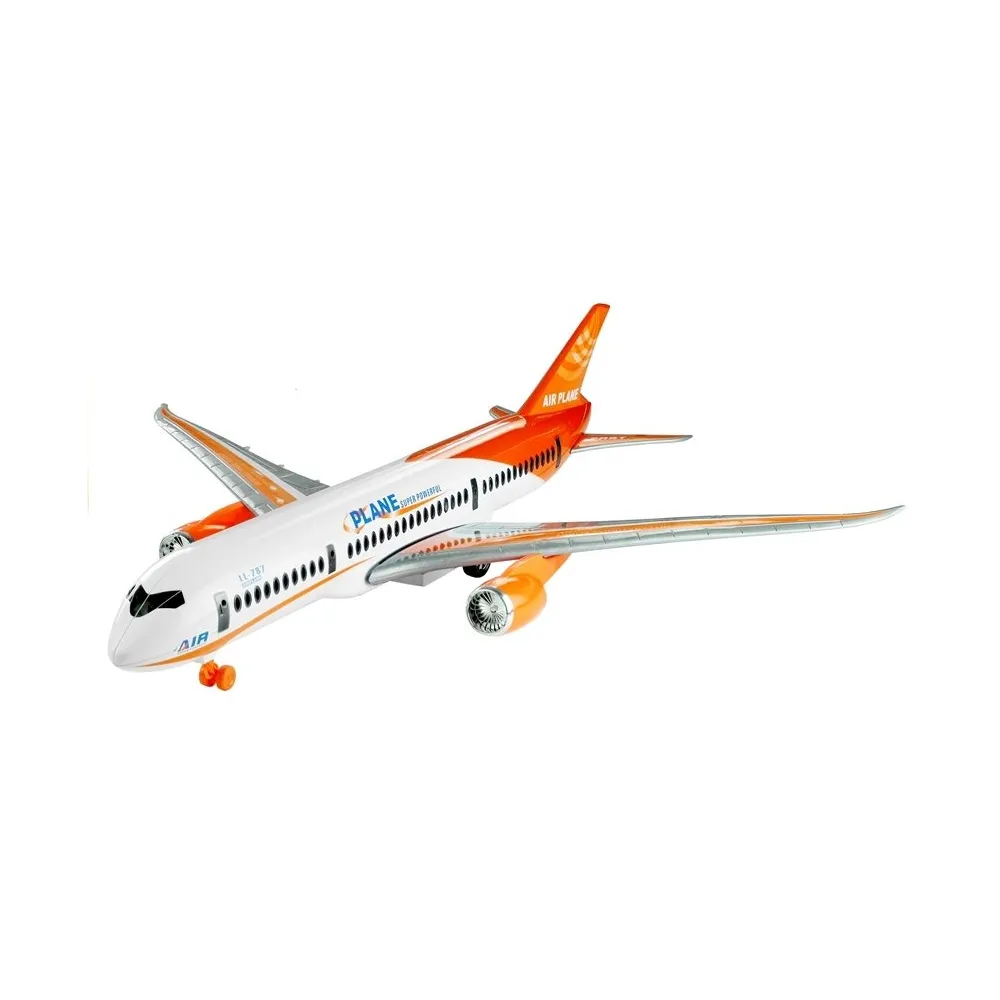 Plastikowy samolot zabawka z podstawą do ekspozycji