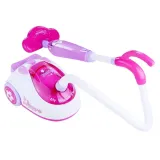 Różowy zabawkowy odkurzacz dla dzieci z wymiennymi końcówkami