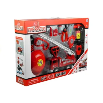 Walkie-talkie i kleszcze z zestawu akcesoriów strażackich