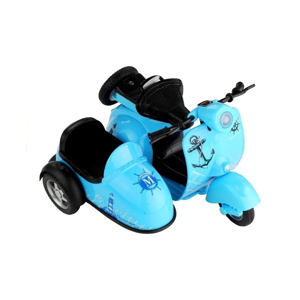 Zabawka motor dla dzieci z efektem świetlnym LED i gumowymi oponami