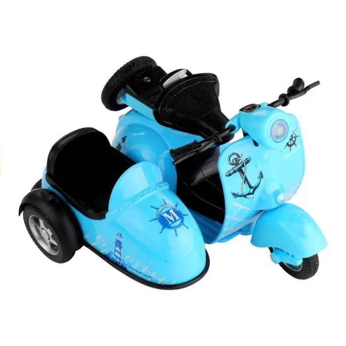 Zabawka motor dla dzieci z efektem świetlnym LED i gumowymi oponami