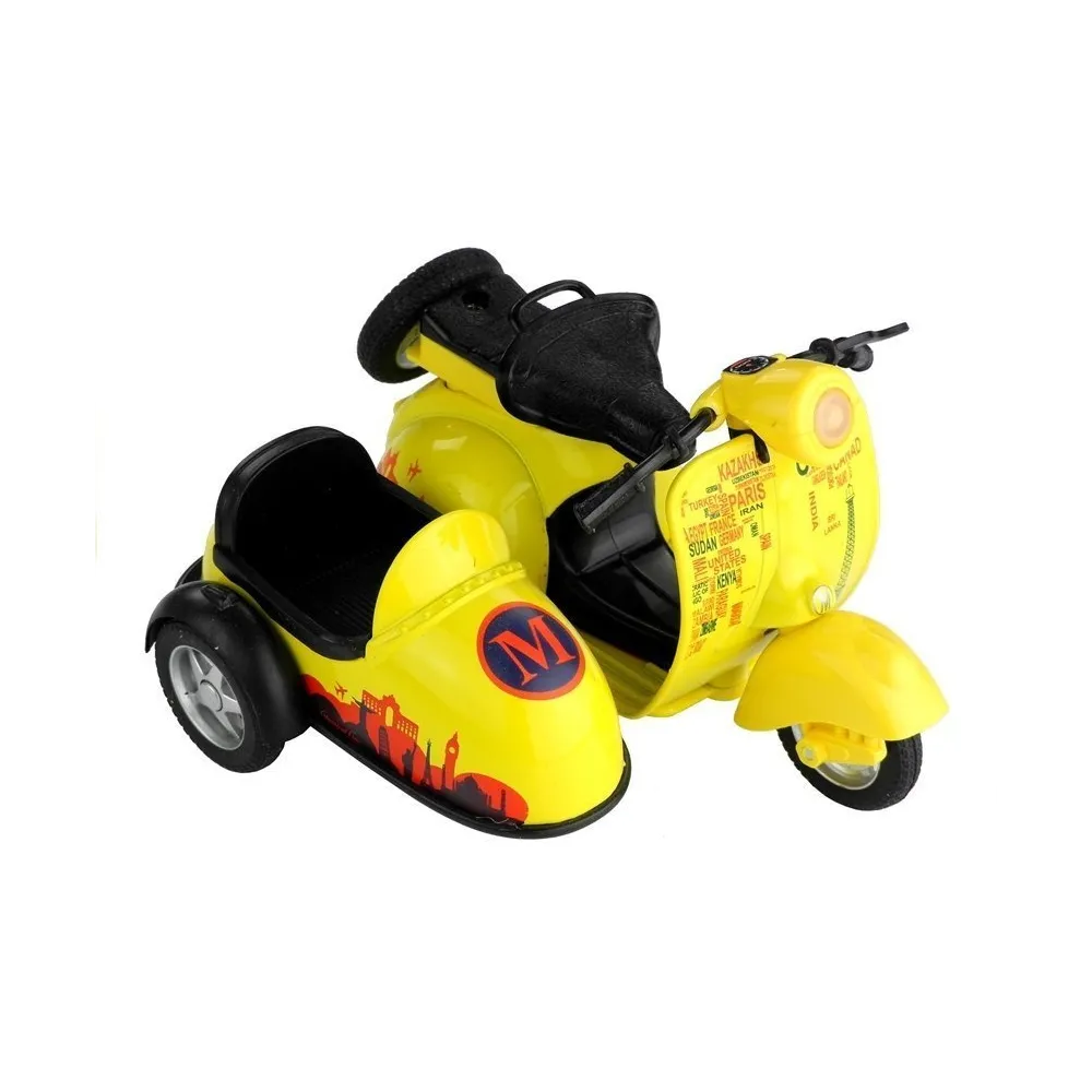 Motorek dziecięcy z napędem, dźwiękiem klaksonu i świecącą lampką