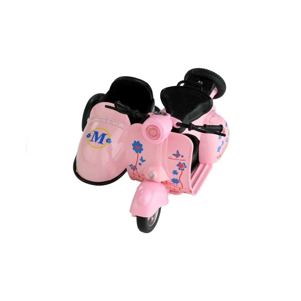 Model motorka do zabawy — różowy wariant z efektami świetlnymi