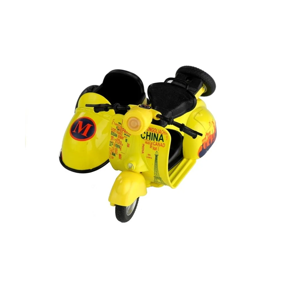 Motorek zabawkowy do kreatywnej zabawy z kolorowymi ozdobami