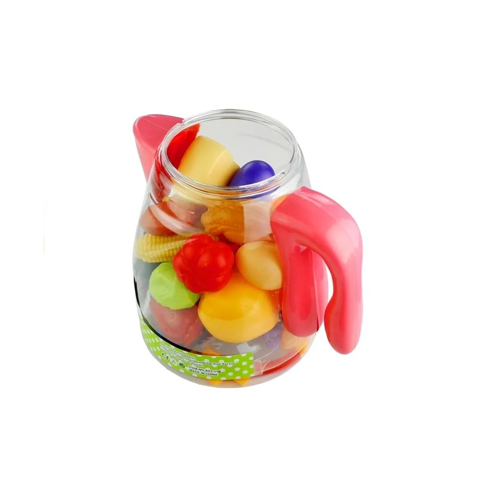 Zestaw zabawek spożywczych z warzywami i owocami do nauki poprzez zabawę