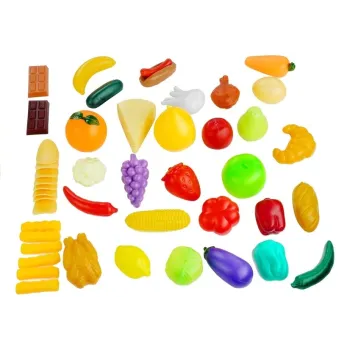 Dzbanek z miniaturowymi produktami spożywczymi do zabawy sklep