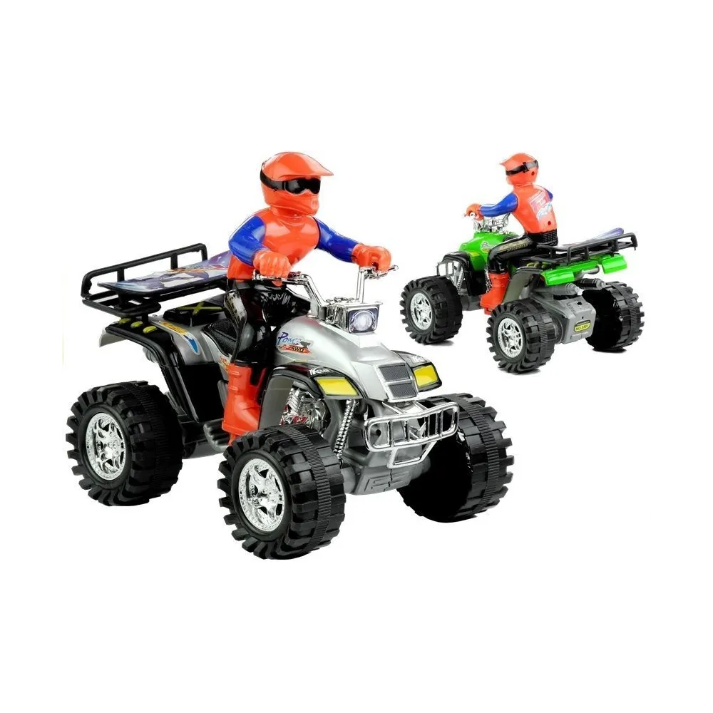 Quad terenowy dla dzieci z figurką kierowcy w stroju ochronnym