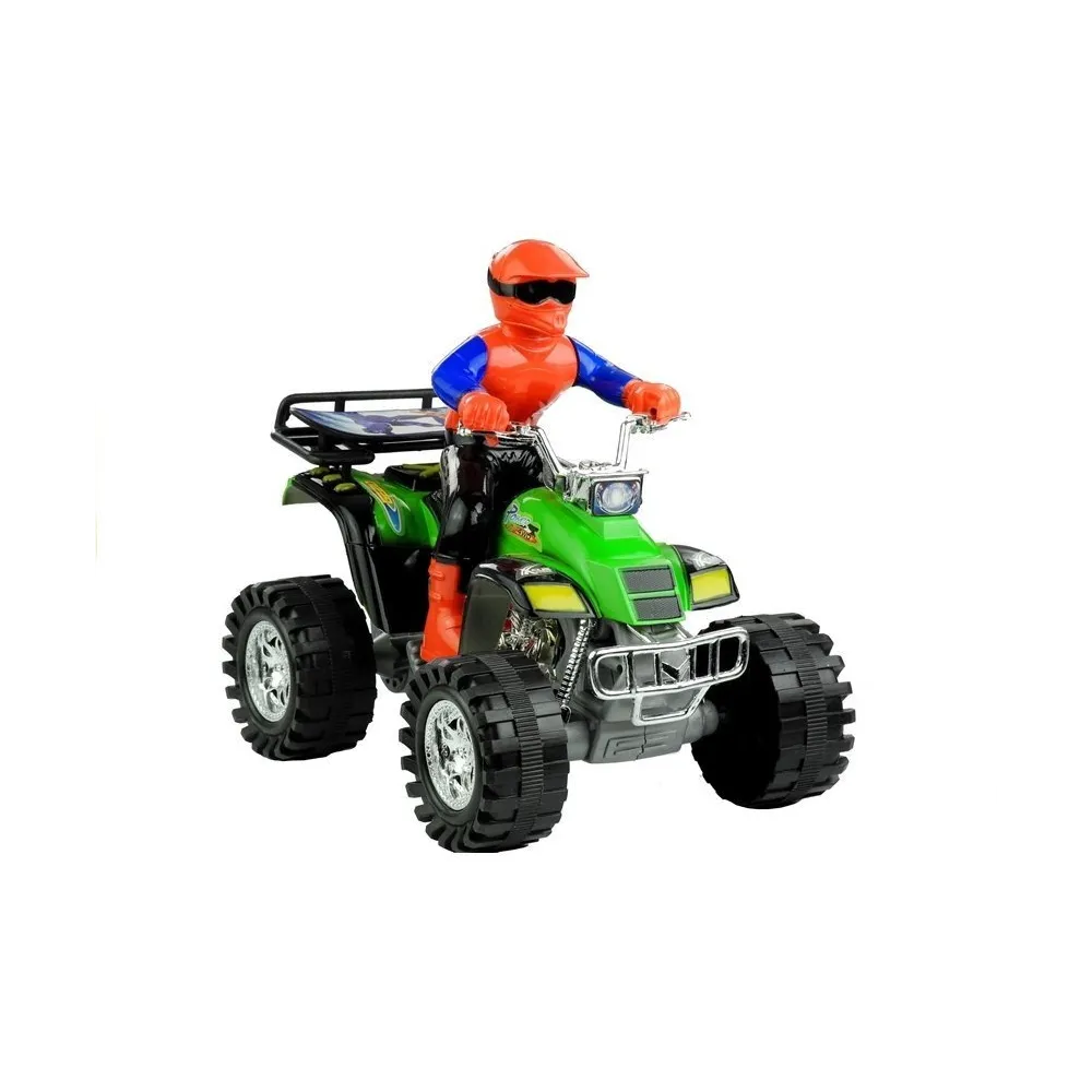 Zabawka quad z realistycznymi detalami imitującymi silnik