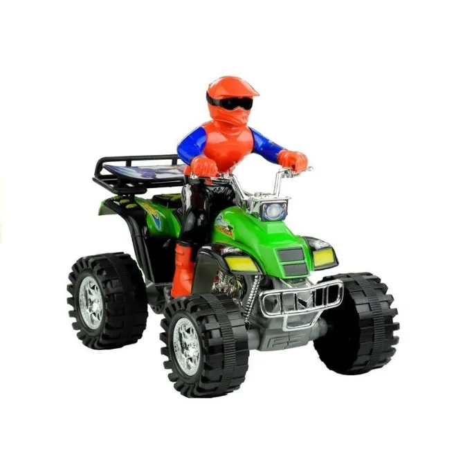 Zabawka quad z realistycznymi detalami imitującymi silnik