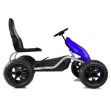 Zbliżenie na pompowane koła gokarta B012 niebieskiego