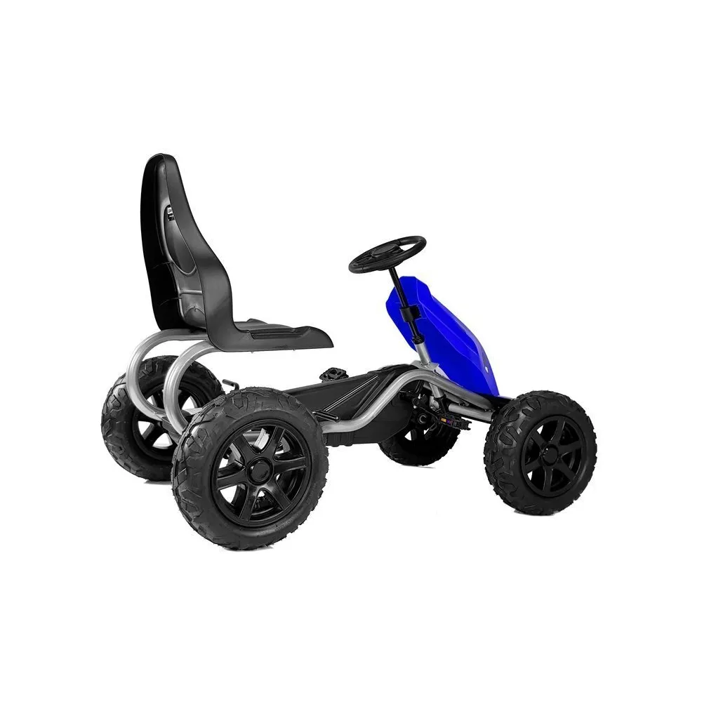 Widok z boku na gokart dziecięcy B012 z szerokimi kołami