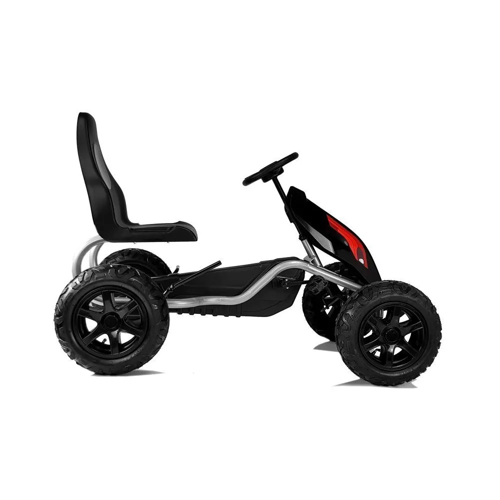 Hamulec ręczny i ergonomiczna kierownica gokarta B012 czarny