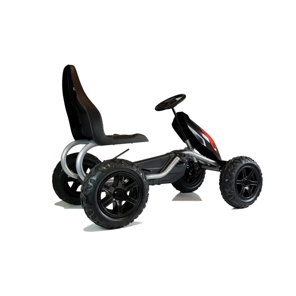 Wytrzymała rama gokarta B012 czarny z detalami konstrukcji