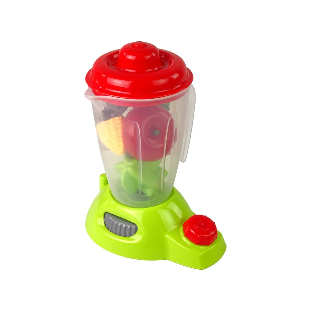 Kolorowe owoce i warzywa na rzepy z zabawkowego zestawu kuchennego