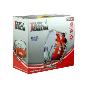 Bębenek Bęben Dla Dzieci Pałeczki Czerwony Na Szelkach