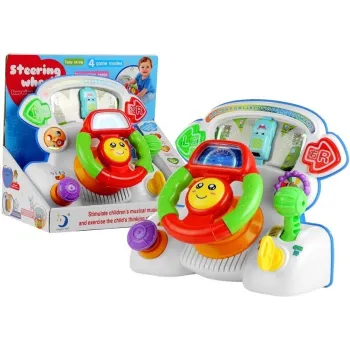 Kolorowa kierownica edukacyjna interaktywna dla dzieci z efektami dźwiękowymi