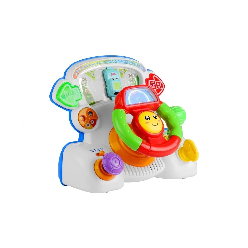 Zabawka kierownica z modułami muzycznymi i światełkami dla maluchów
