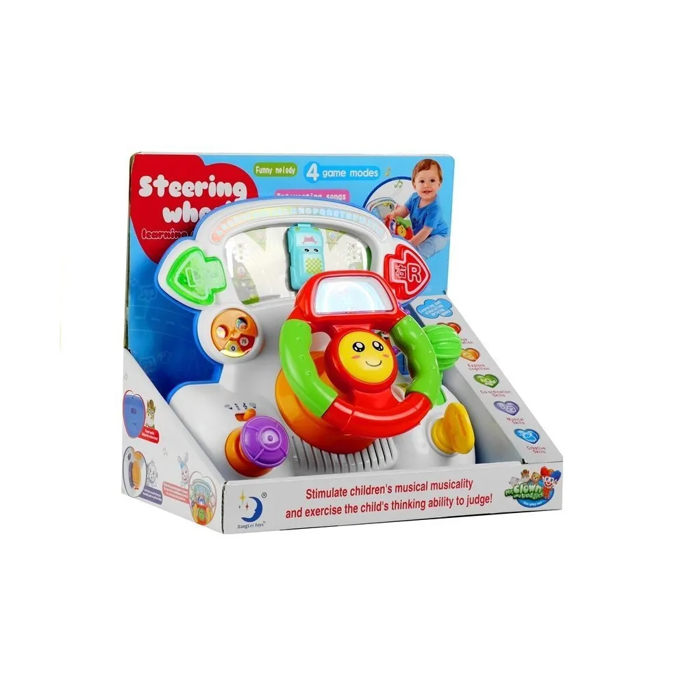 Kierownica dla dzieci z polskim językiem, światłem i dźwiękami do nauki