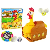 Gra planszowa Screaming Egg z gumową kurą i wyskakującym jajkiem