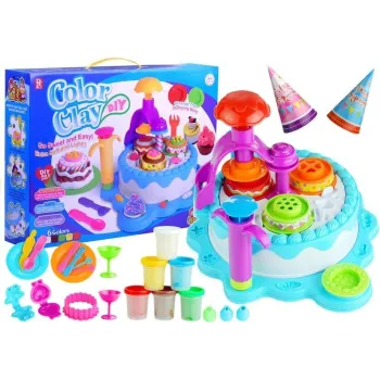 Ciastolina Zestaw Urodzinowy 6 Kolorów Akcesoria