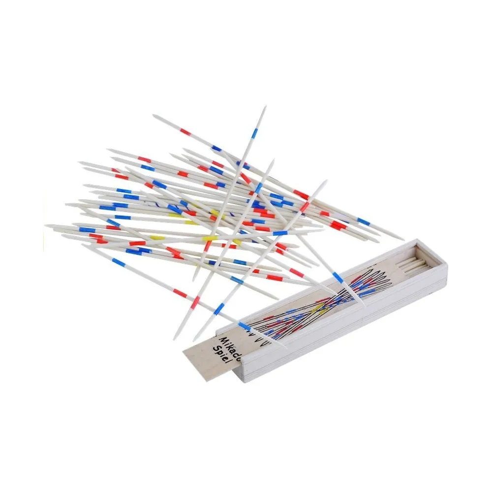 Zestaw drewnianych bierek Mikado idealny do rodzinnych rozgrywek