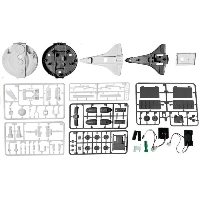 Elementy zestawu solarny łazik diy z instrukcją montażu